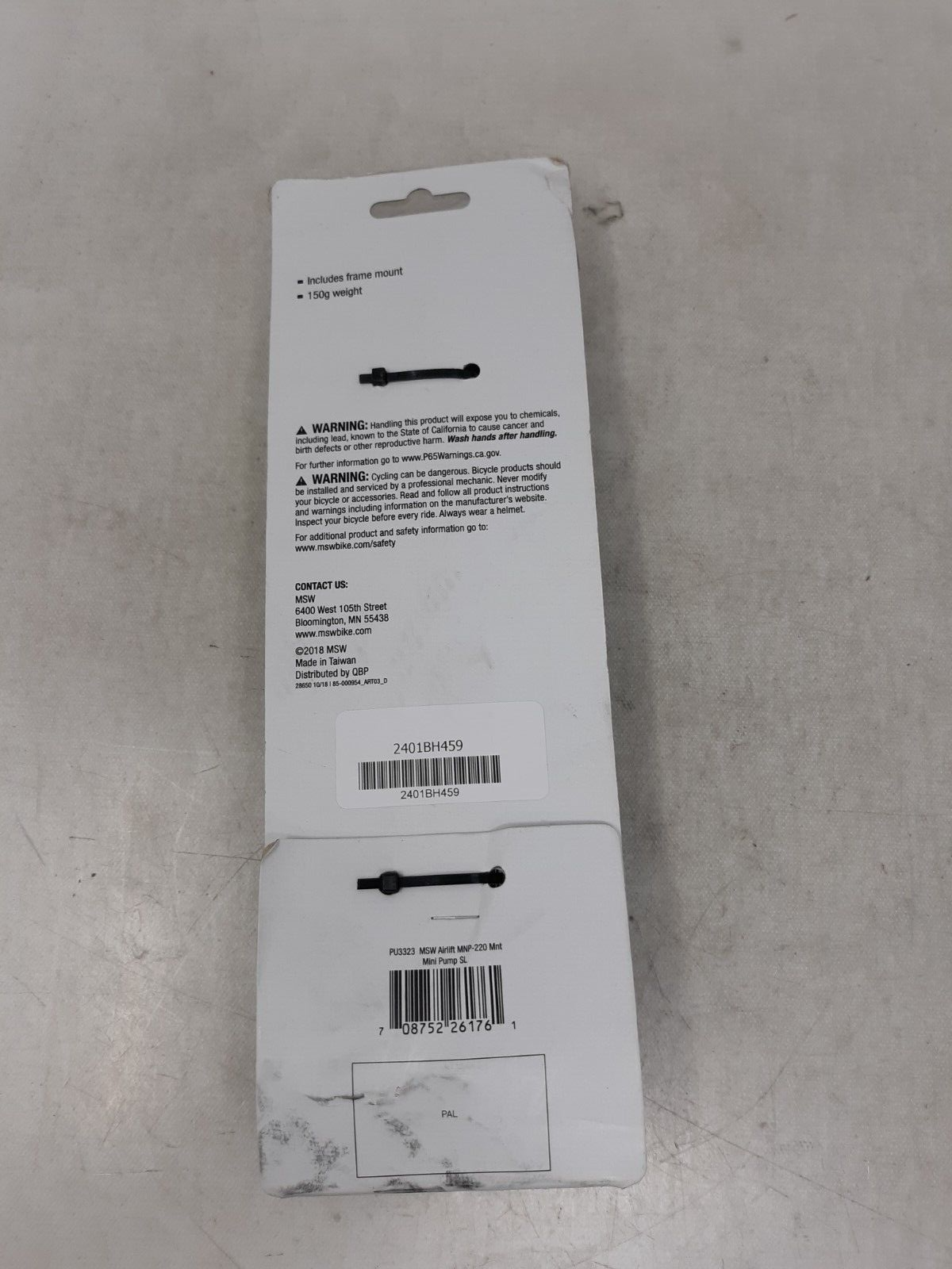 MSW Airlift 220 Mountain Bike Mini Frame Pump