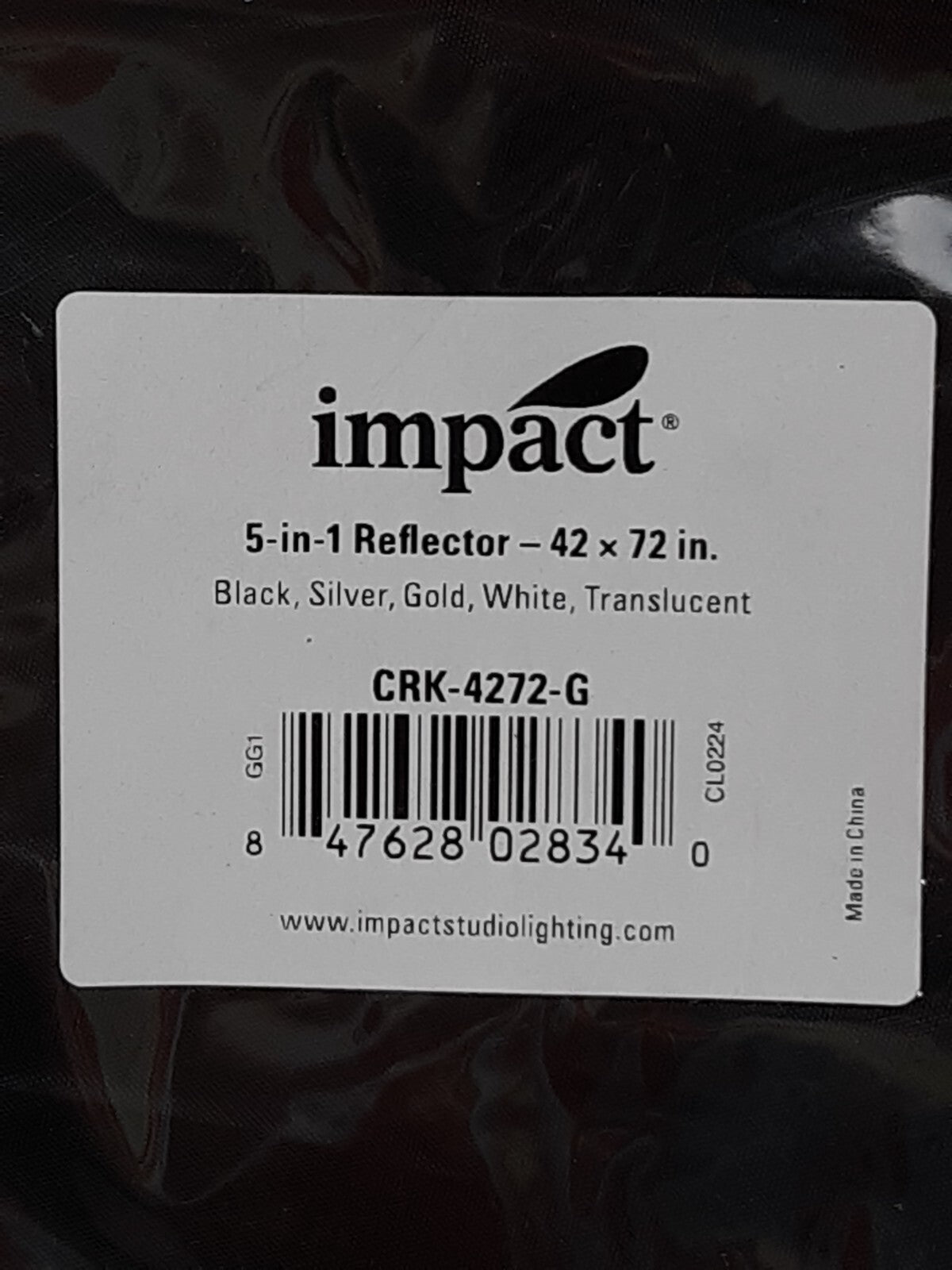 Impact 5-in-1 Reflector 42x72 Inches – Black, Silver, Gold, White, Translucent C