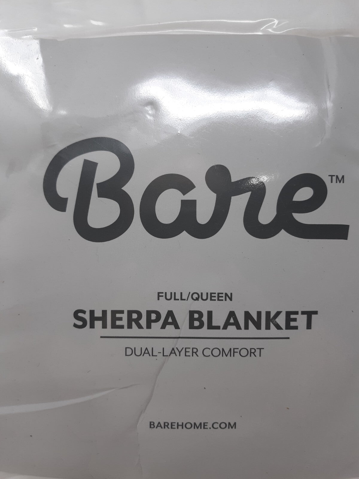 White Full/Queen Sherpa Dual-Layer Blanket by Bare Home