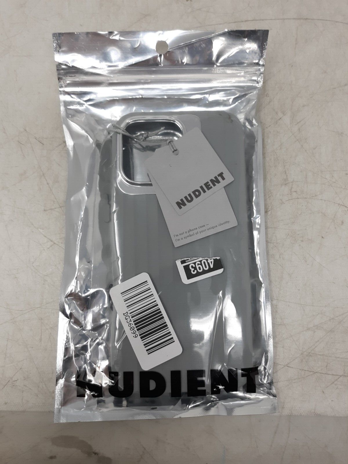 Nudient Bold Case for iPhone 14 Pro Max - Chrome Grey, MagSafe Compatible