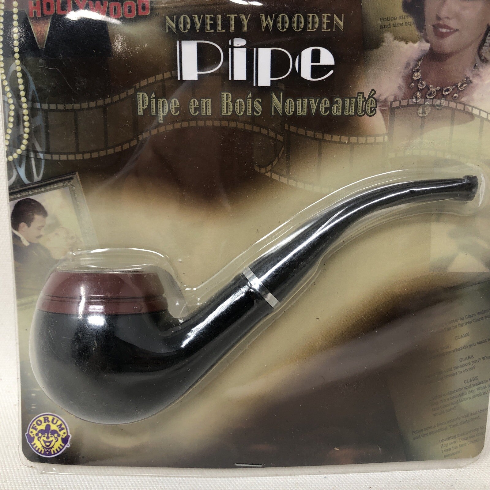 Vintage Hollywood Novelty Wooden Look alike Plastic Costume Pipe