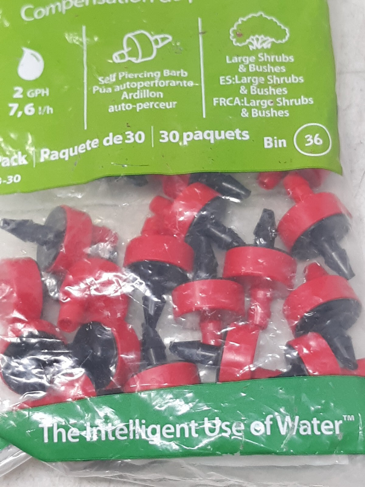 Rain Bird SW20-30 2 GPH Pressure Compensating Drippers 30-Pack Self-Piercing Bar