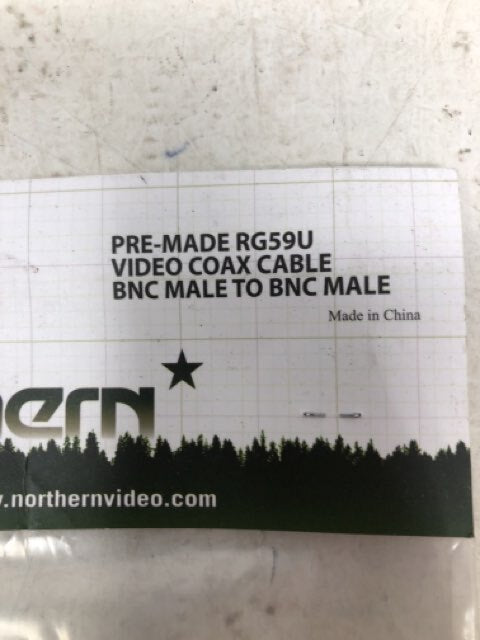 Northern CBL6BNC 6ft Video Coax Cable BNC Male to Male Black Lot of 6