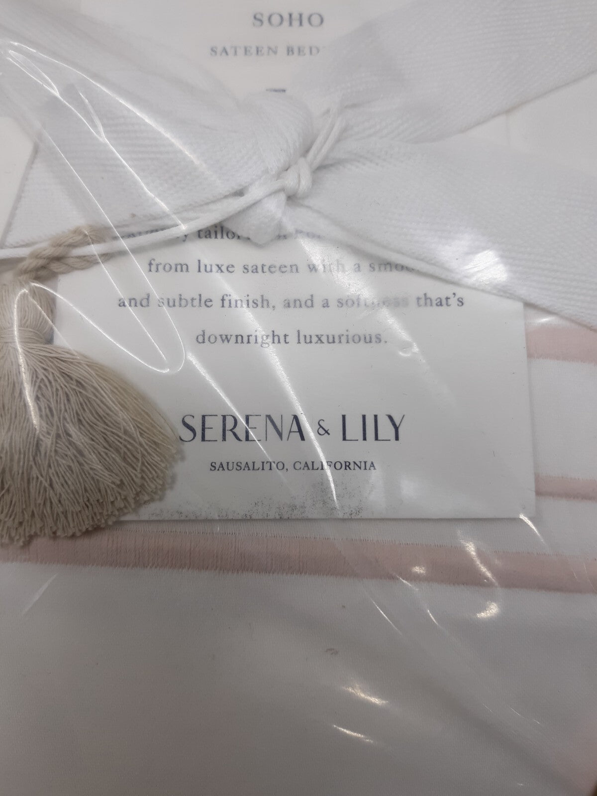 Serena & Lily Soho Sateen Duvet Cover (King/CK)-Pink Sand