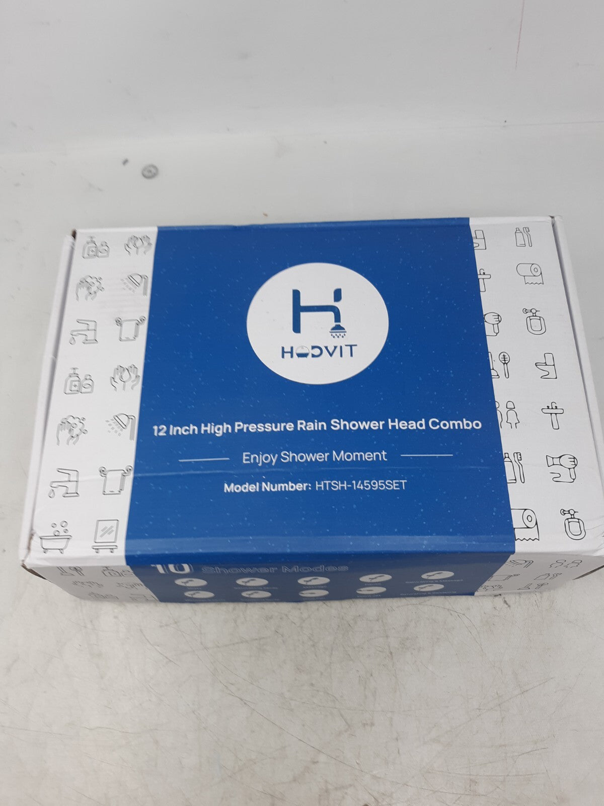 HOOHVT HTSH-14595SET 12" High Pressure Rain Shower Head Combo | Extension Arm