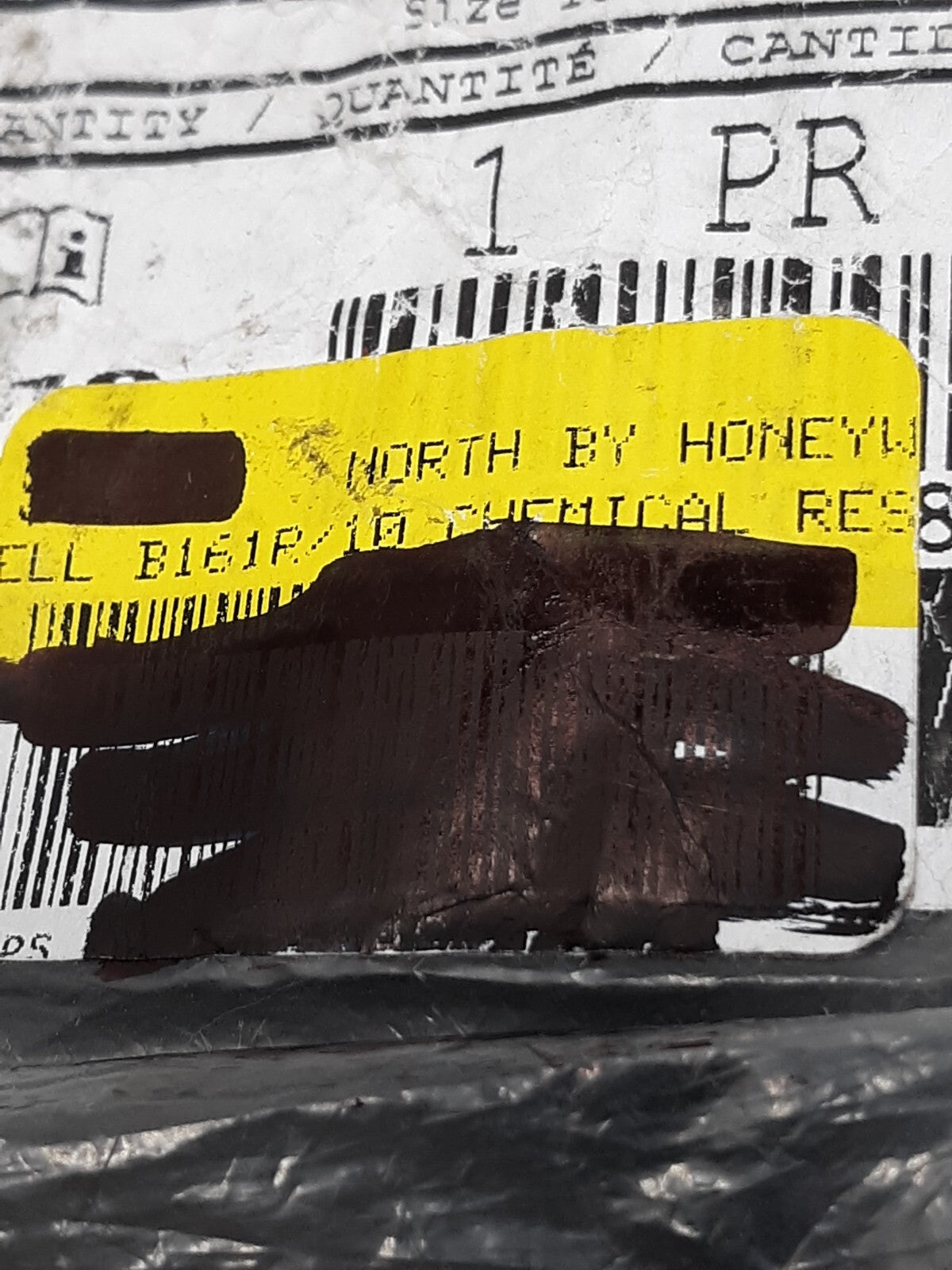 HONEYWELL North Butyl B161R B161R/10 smooth finish butyl gloves 10"