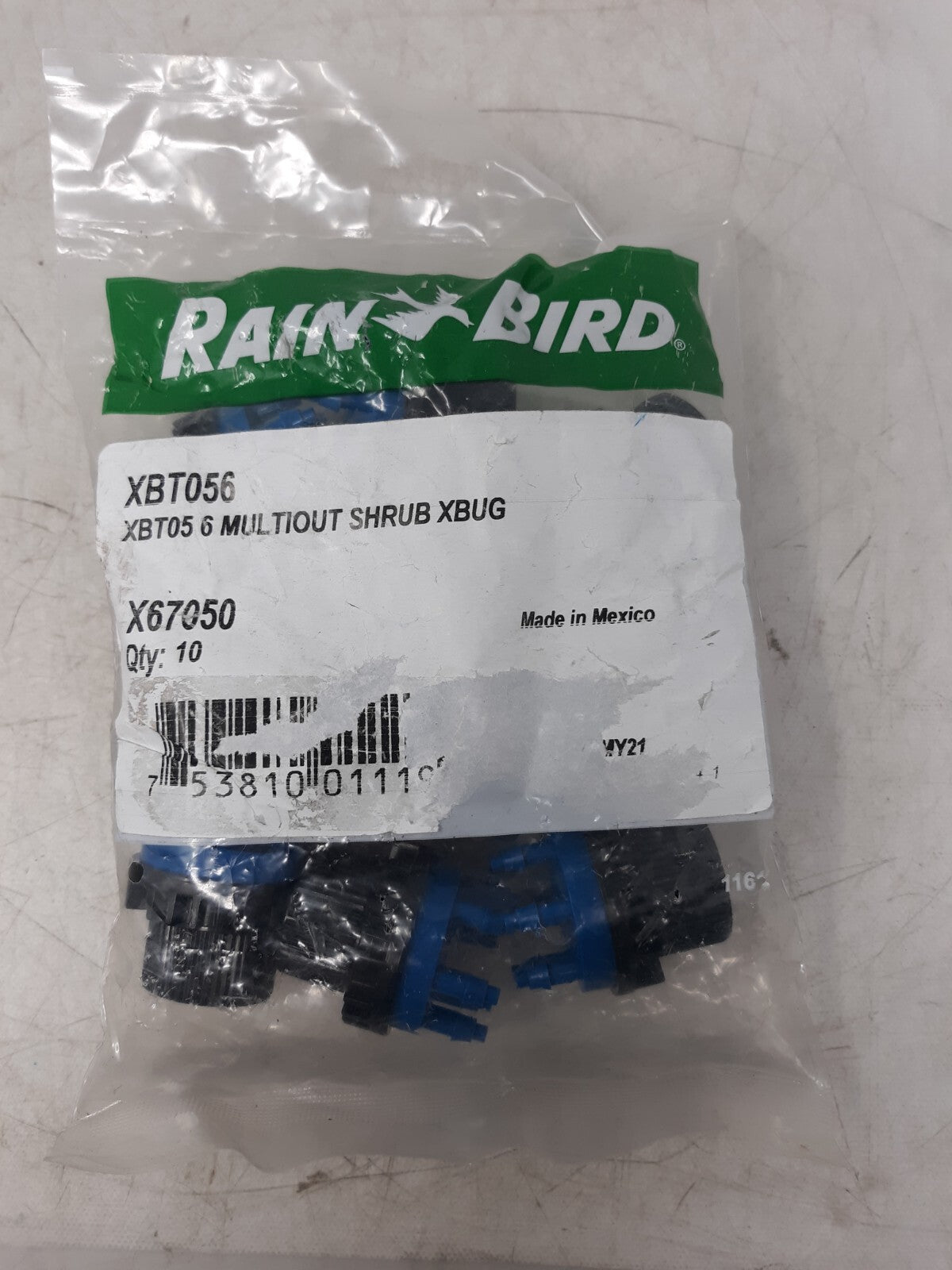Rain Bird XBT056 6-Outlet Multiout Shrub XBUG Emitters Lot of 10