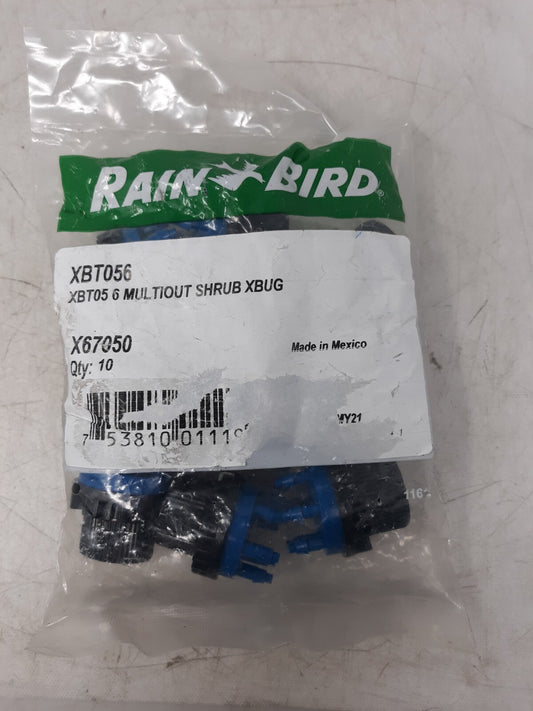 Rain Bird XBT056 6-Outlet Multiout Shrub XBUG Emitters Lot of 10