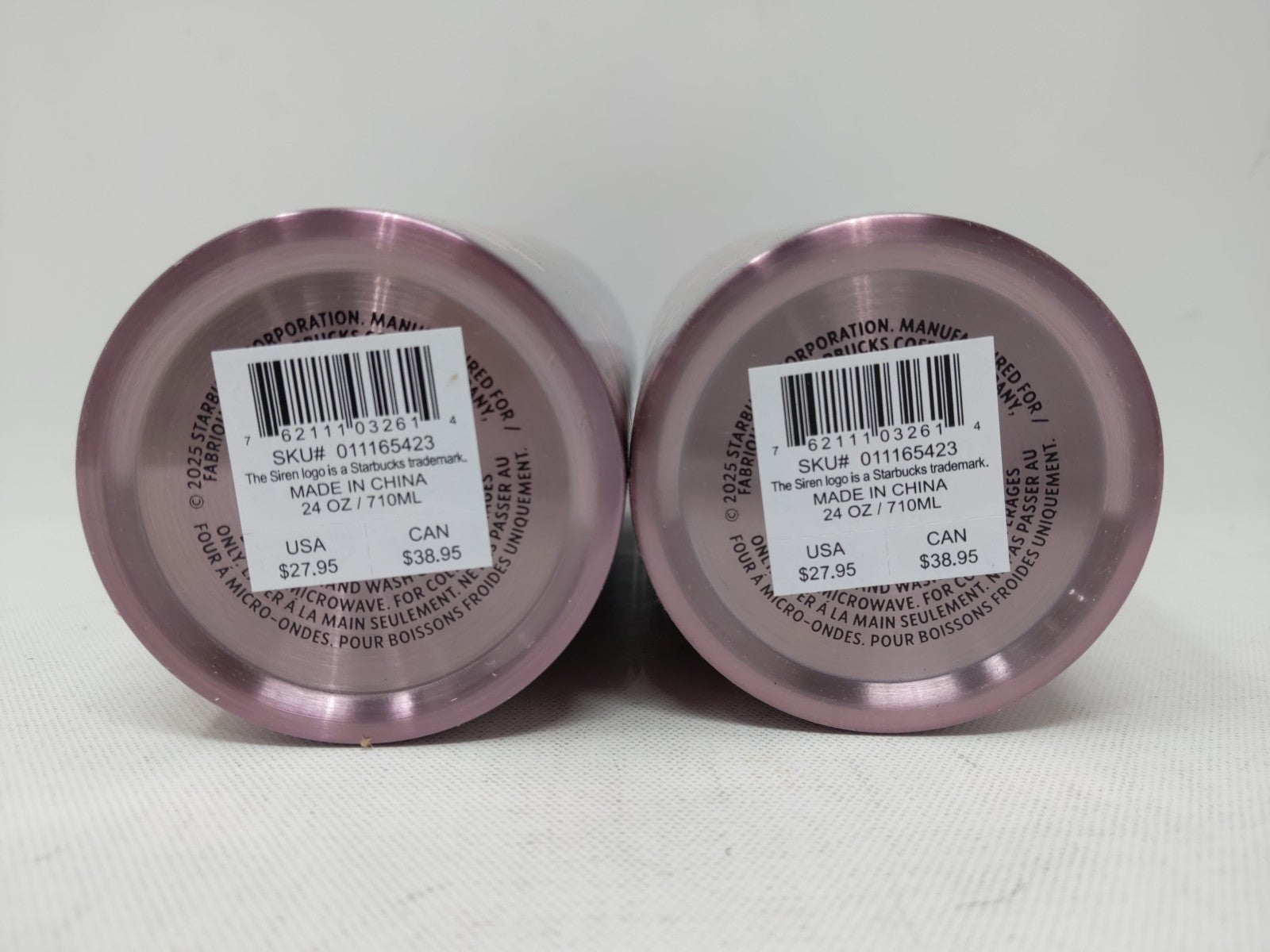 Starbucks 2025 SS Cherry Blossom Cold Cup Tumbler 24oz. 2PCS Give to a Friend :)