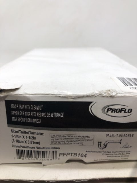 Proflo PF-A10-17-150-9-D-PR-B Adjustable Tubular P-Trap - Chrome
