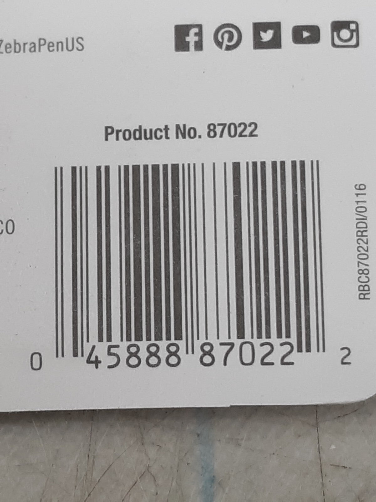 Pk/2 Zebra LV (JF) Gel Refills #87012, 0.7mm Medium, Black