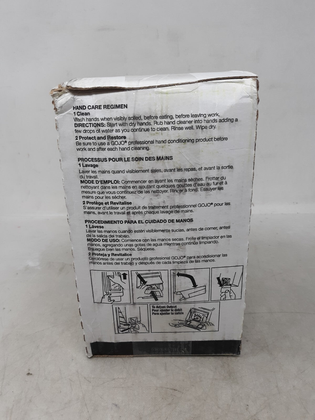 GOJO 7265-04 Hand Cleaner: 2 L Bag-in-Box Liquid, Green, Citrus Scent