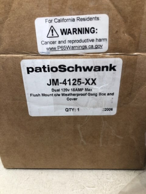 PatioSchwank JM-4125-XX Flush Mount c/w Weatherproof Gang Box and Cover 120V 16A