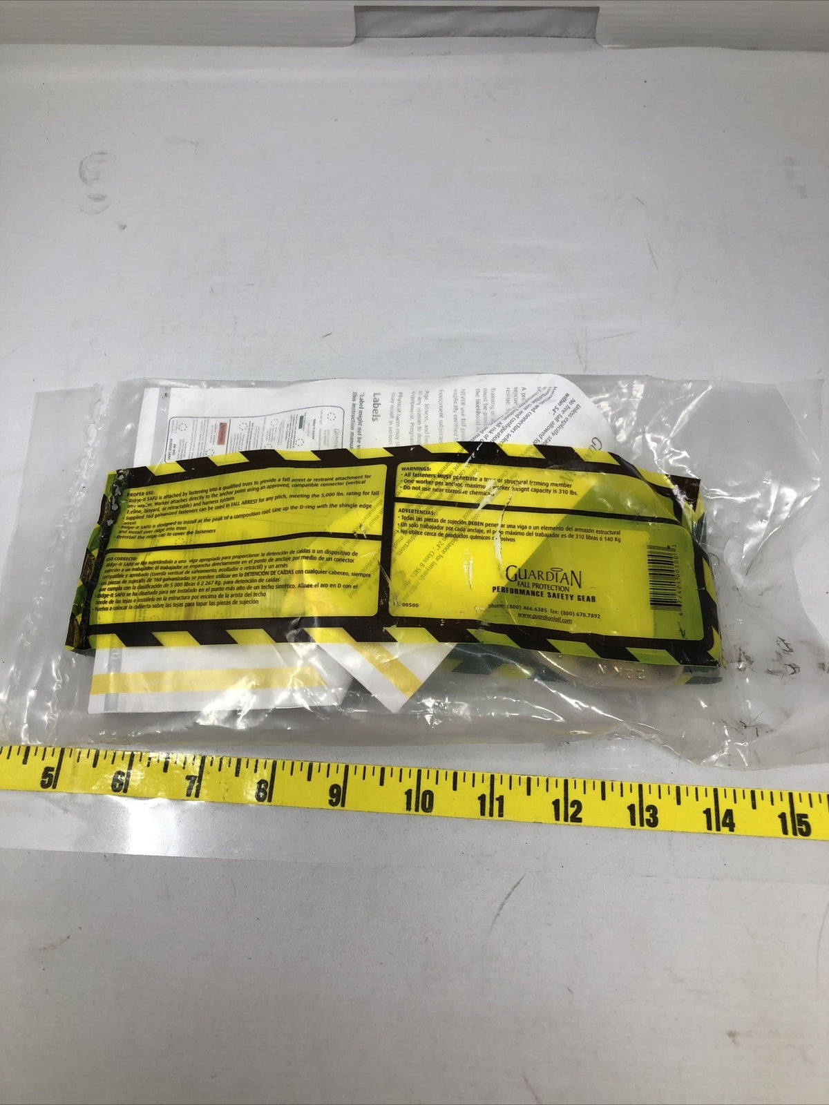 Guardian Fall Protection 00500 RIDG-1 Single D-Ring Roof Anchor with Nails