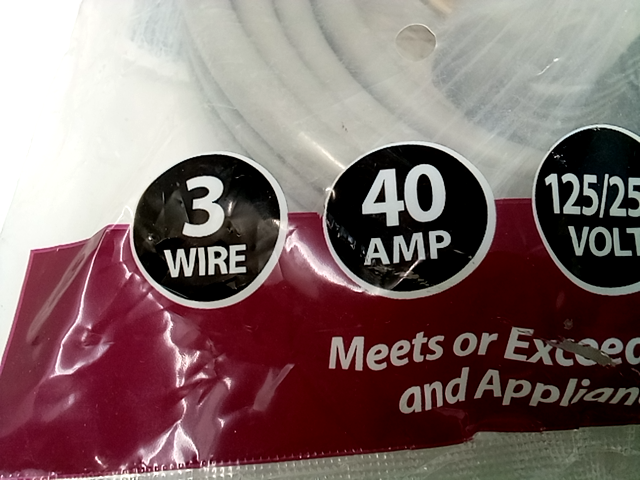 Certified Appliance Accessories 90-1054 3-wire Open-end-connector 40-amp Range C