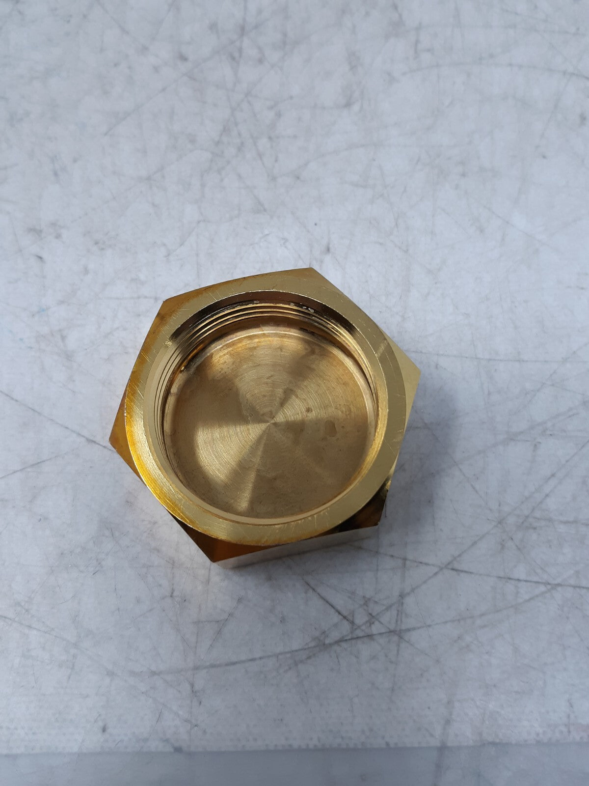 Brass Hex Head Pipe Cap NPT 1 1/2" Female Hex Head 1200 PSI - Lot of 44