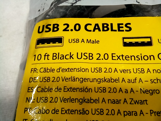 StarTech 10ft Black USB 2.0 Extension Cable a to a - M/F - USBEXTAA10BK