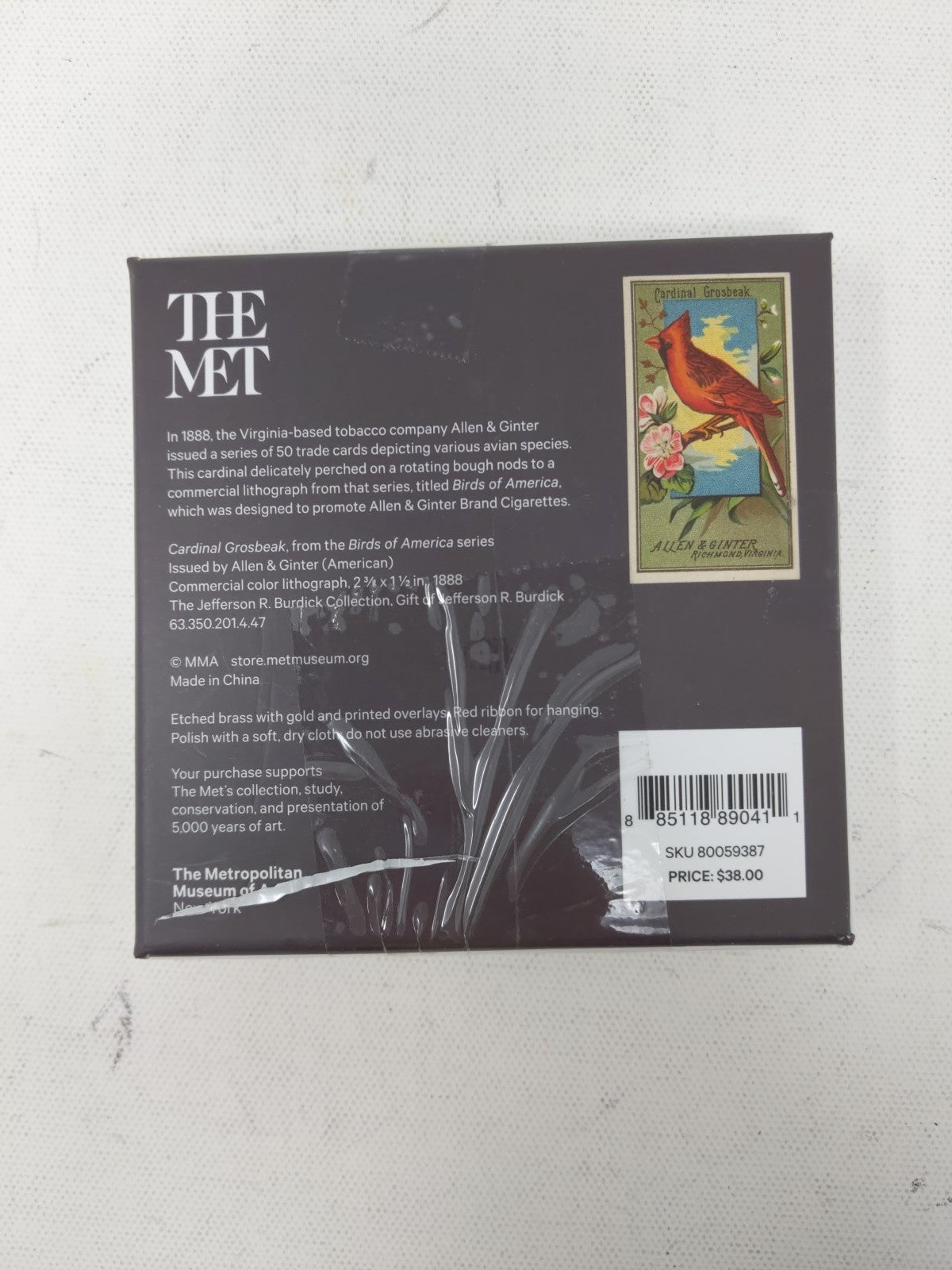 The Met  New York Cardinal Grosbeak Spinning Ornament