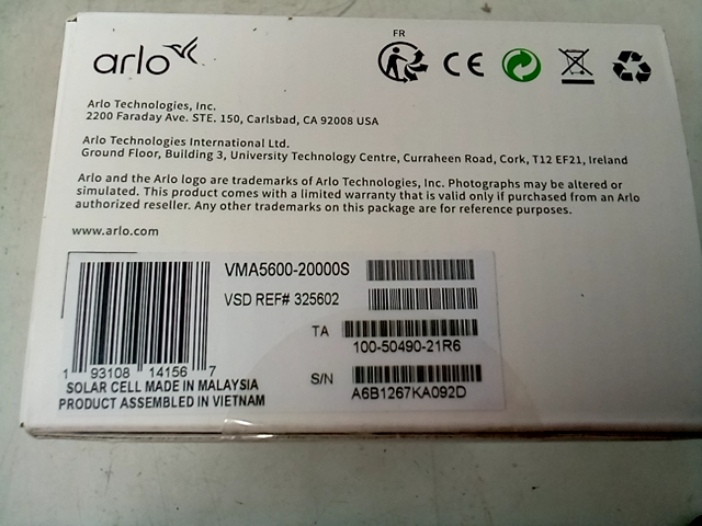 Arlo Solar Panel Charger (2021 Released) - Arlo Certified Accessory - Works with
