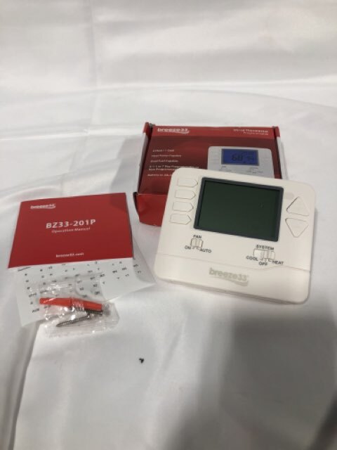 breeze33 BZ33-201P Wired Thermostat Programmable 2 Heat / 1 Cold 5-1-1 7 Day