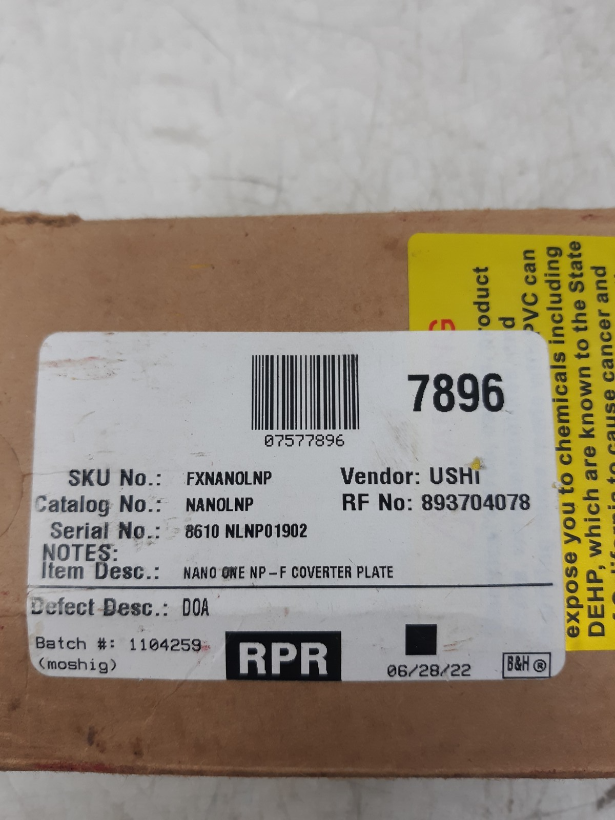 Fxlion Nano O-MF Converter Plate 8610 NLNP01902 for V-Mount Battery Systems