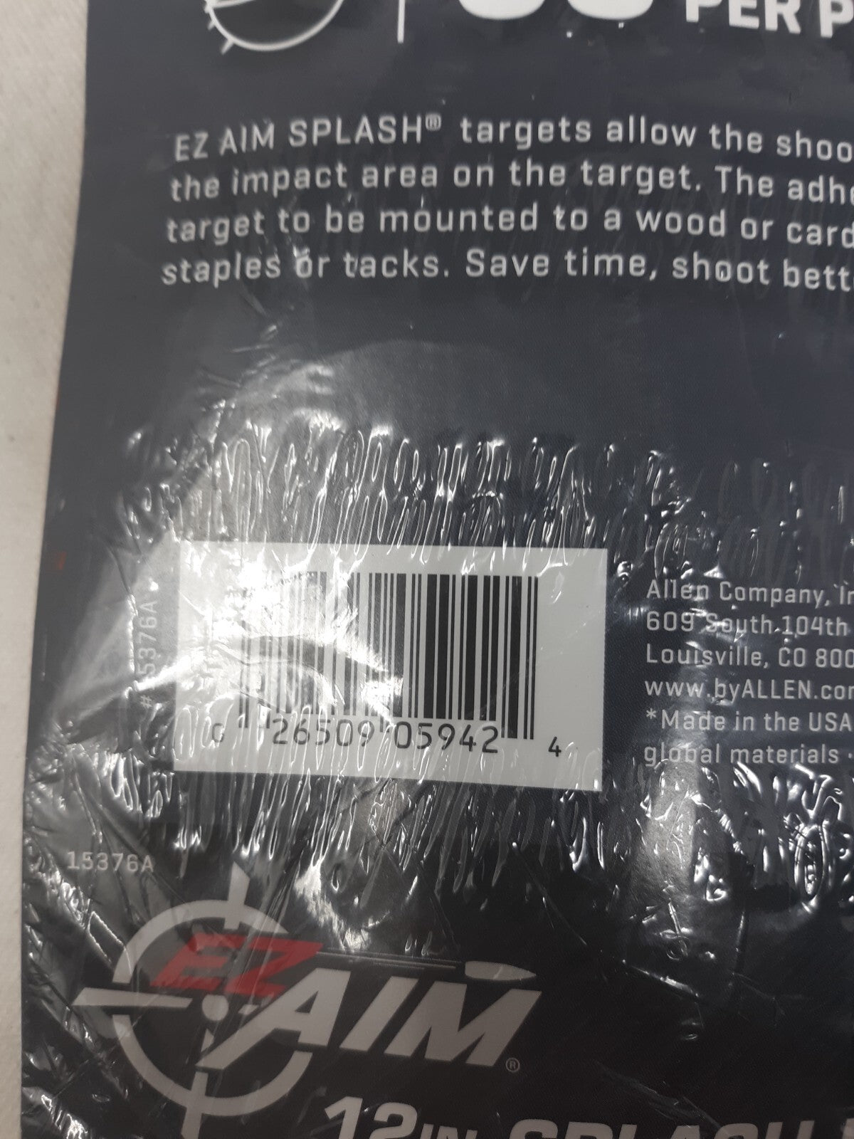 Allen EZAIM Adhesive Splash 12 Bullseye 4Pk
