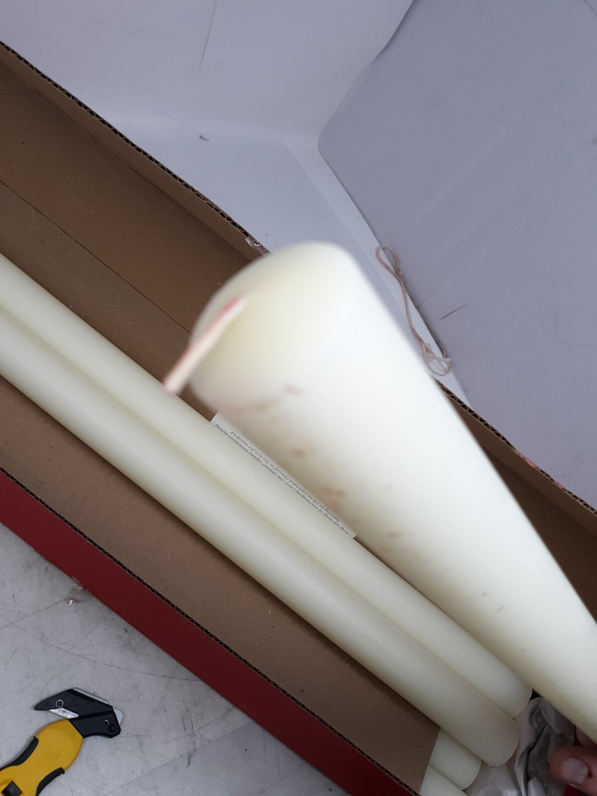 Cathedral Candle Company 51% Beeswax Church Candles - 6 Pack (1-1/4" x 24-3/4")