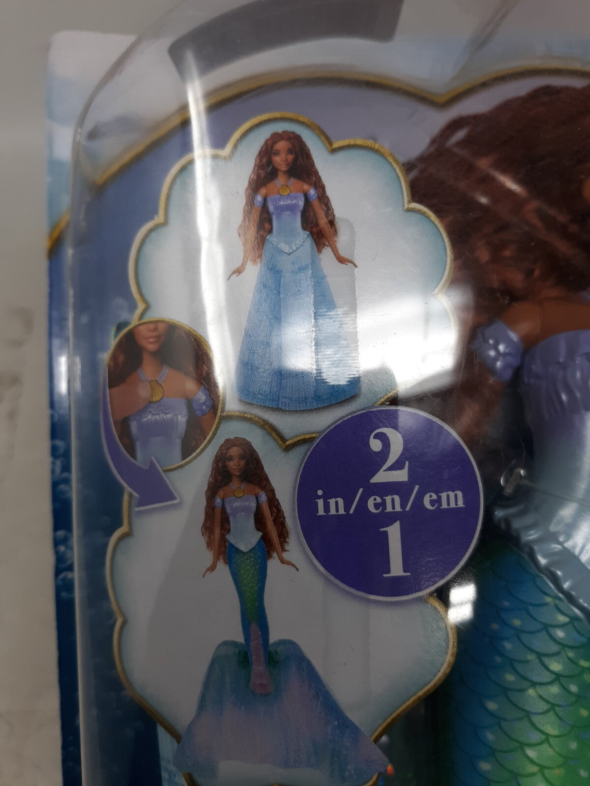 Disney The Little Mermaid Live Action Transforming Ariel Doll Mattel 2023