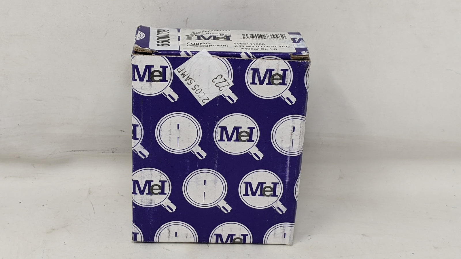 MEI Industrial Pressure Fillable 1/4 Gauge +40Bar- 1.6%  - 6083141800