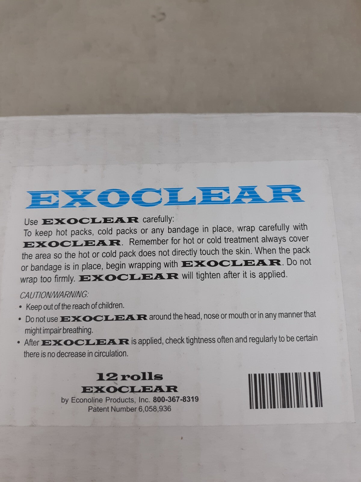 EXOCLEAR WRAP 12 Rolls