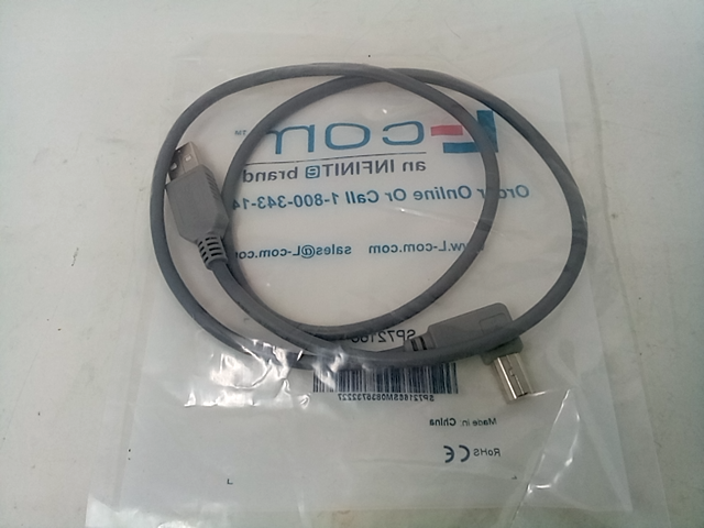 L-Com SP72166 USB-A Printer Cable - Grey