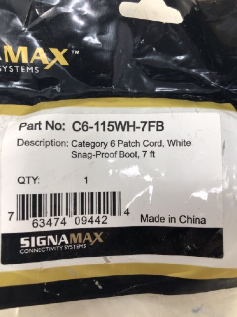 SIGNA MAX - 6 Patch Cord white 7'