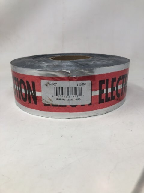 Empire Level MFG 3"x1000' "Electric Line Below"