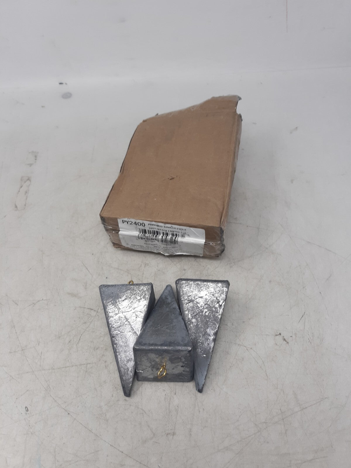 Bullet Weights PY2400 Pyramid Sinkers 24oz Lot of 3 Saltwater Surf Lead Weights