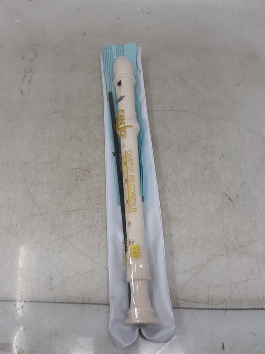 Canto (CR101) Ivory Colored Multi Hole Collectible Music Recorder W/ Bag