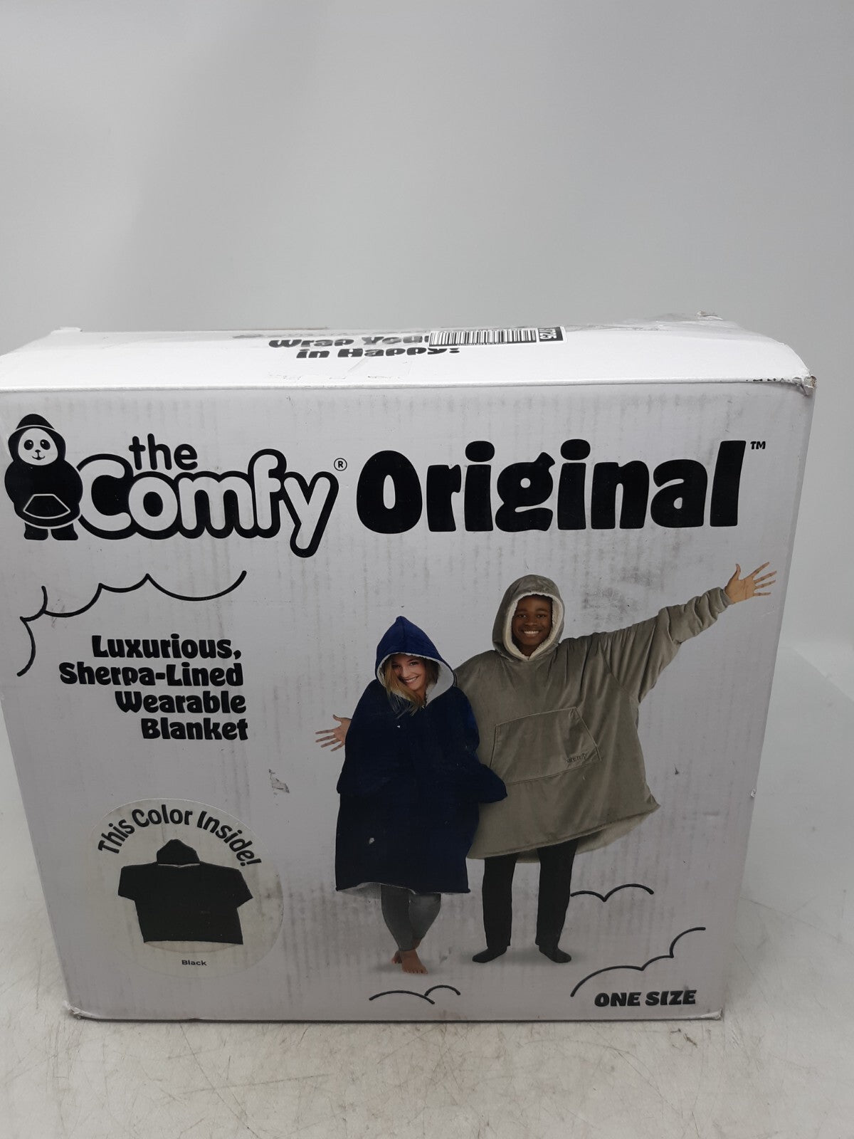 The Comfy Original Wearable Blanket, Sherpa-Lined, Black, One Size