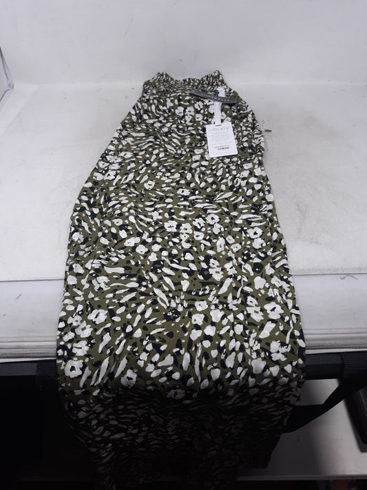 Liverpool Women's Black/Olive Animal Print Stretch Pants Size M