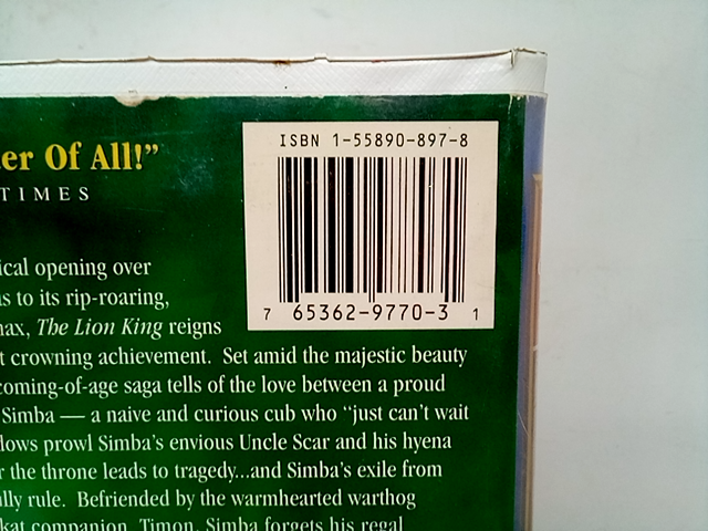 The Lion King VHS 1995 Disney Masterpiece Collection Vintage