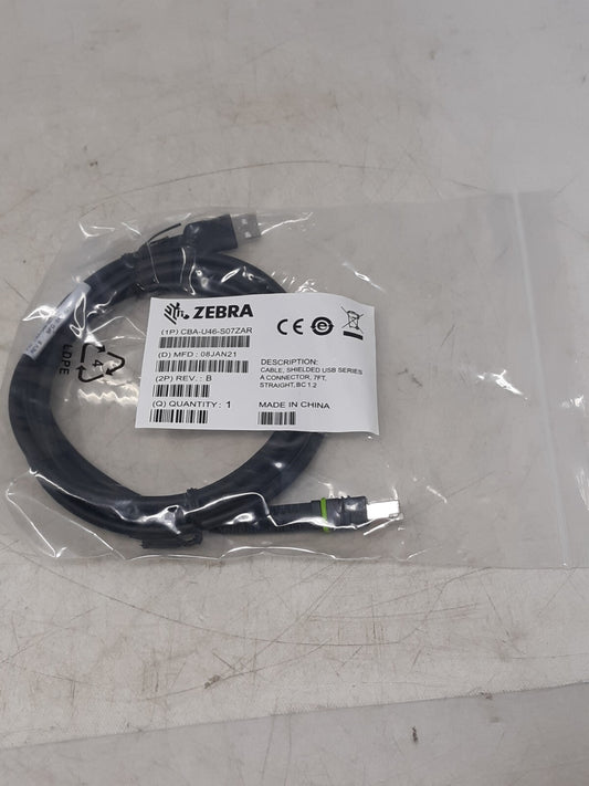 Zebra USB Shielded Cable USB Series 7' Straight CBA-U46-S07ZAR