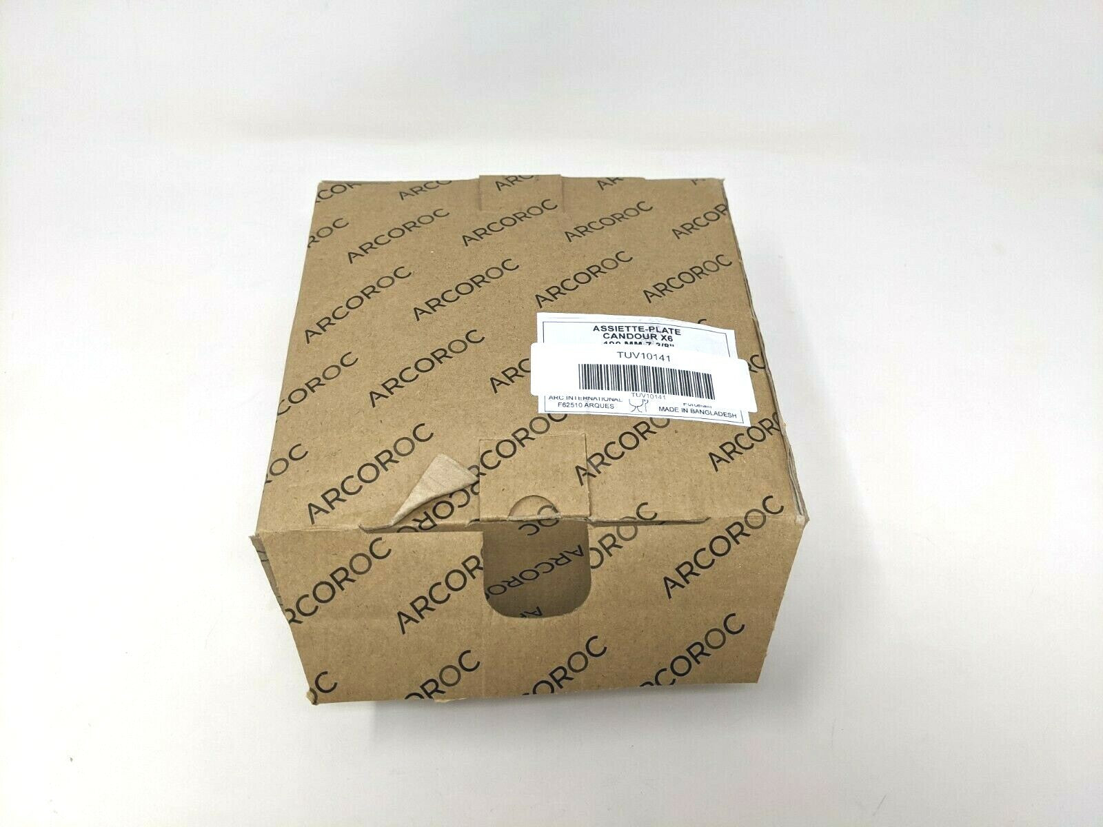 Lot of 6- Arcoroc Assiette Plate Candour 190 MM -7 3/8" (PORCELAIN) 