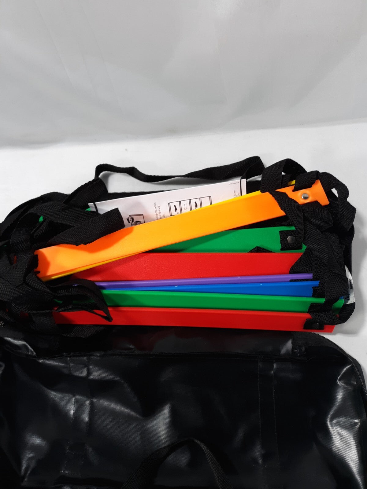 Universal Speed and Agility Ladder Set with Adjustable Flat Rungs, Carry Bag