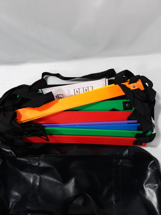 Universal Speed and Agility Ladder Set with Adjustable Flat Rungs, Carry Bag
