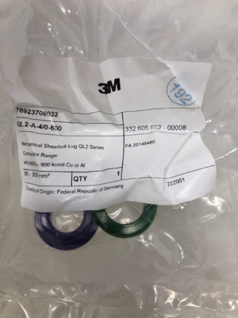 3M Shearbolt Lug QL2-A-4/0-600