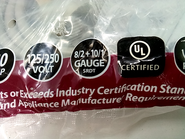 Certified Appliance Accessories 90-1054 3-wire Open-end-connector 40-amp Range C