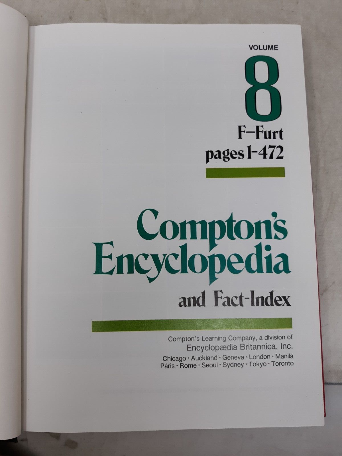 Compton's Encyclopedia and Fact-Index Vol. 8