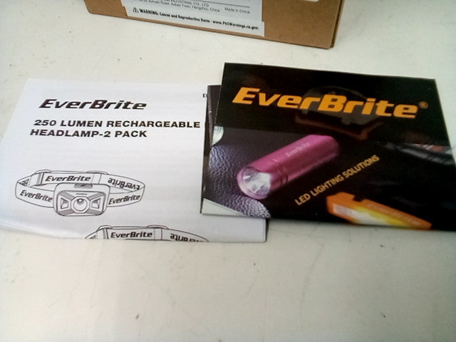EverBrite 250 Lumen Rechargeable LED Headlamp 2 Pack