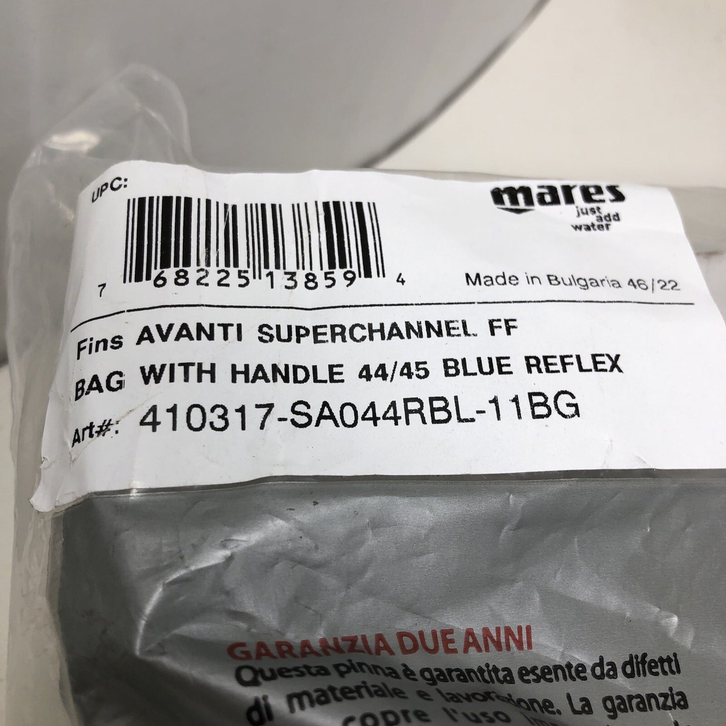 Mares Avanti SuperChannel FF Bag with Handle 44/45 Blue Reflex