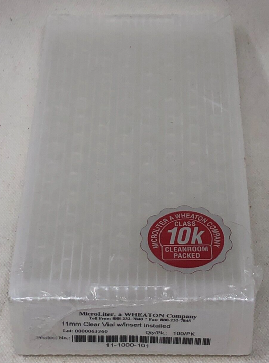 Microliter Analytics 11-1000-101 11mm Crimp Top Clear Vial 12 x 32mm 100/Qty