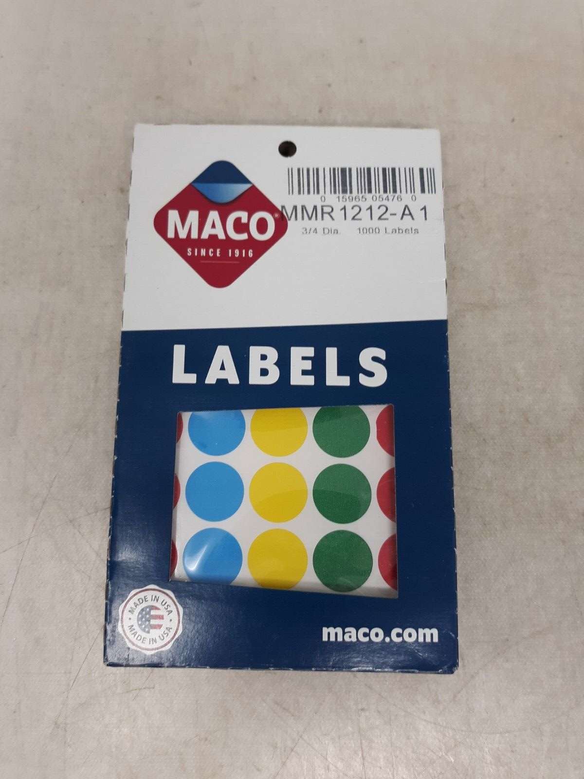 MACO Labels Multicolor MMR1212-A1 3/4" 1000 Labels