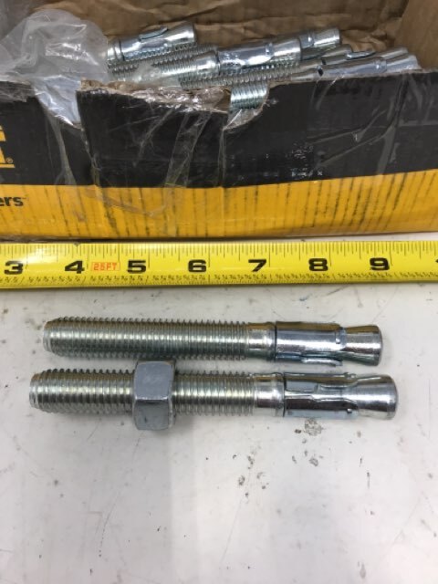 Wedge Anchor,ZP,5/8 X 5 in,PK25